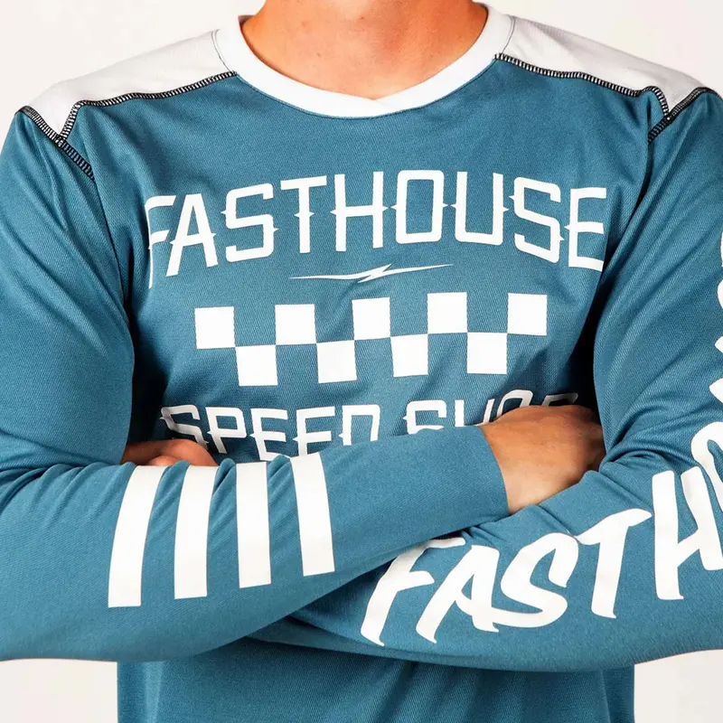 Fasthouse Alloy Roam Long Sleeve Mtb Jersey - Heather Slate 3