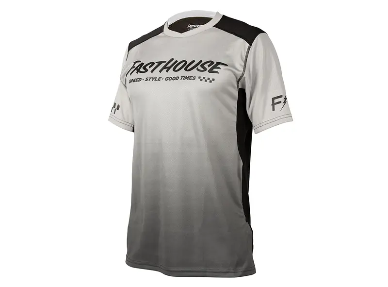 Fasthouse Alloy Slade Short Sleeve Mtb Jersey - Youth - Gray-Black 1