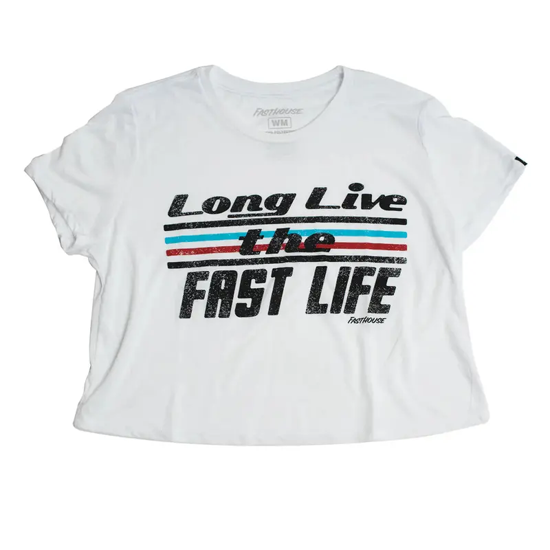 Fasthouse Anthem Crop Tee - Womens - White 1