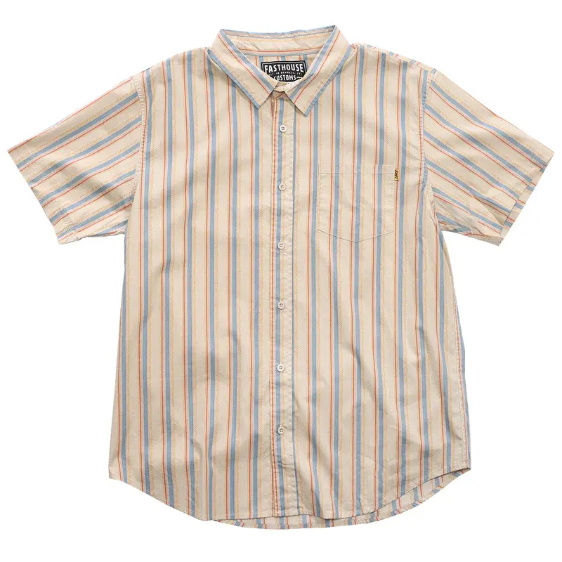 Fasthouse Bess Short Sleeve Button Up Shirt - Cream 1