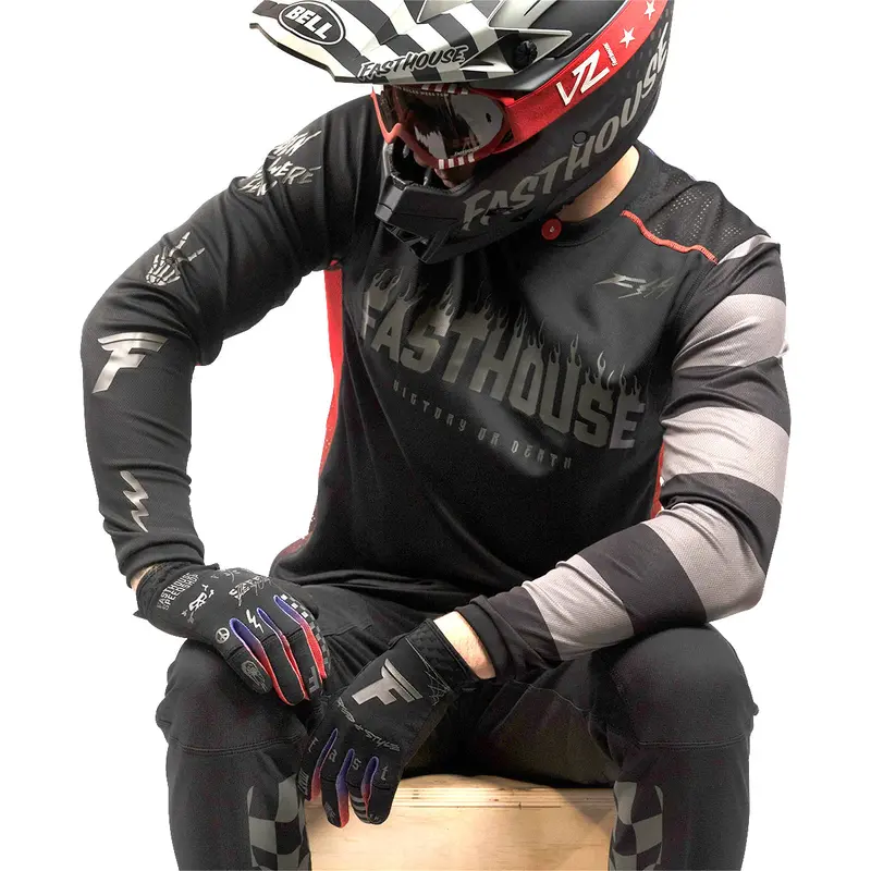 Fasthouse Burn Free Classic Long Sleeve Mtb Jersey - Black 2