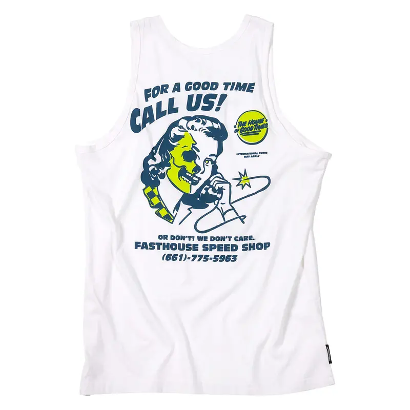 Fasthouse Call Us Tank - White 1