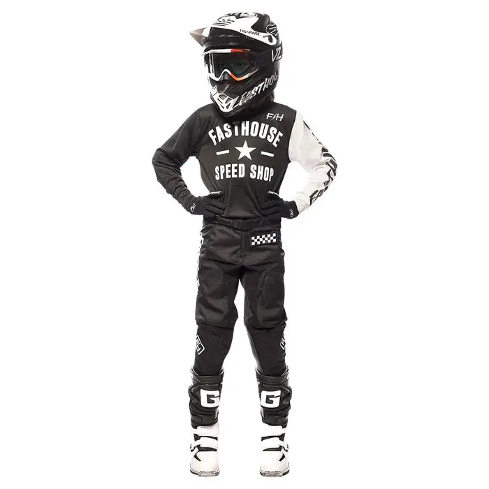 Fasthouse Carbon Jersey - Youth - Black-White 3