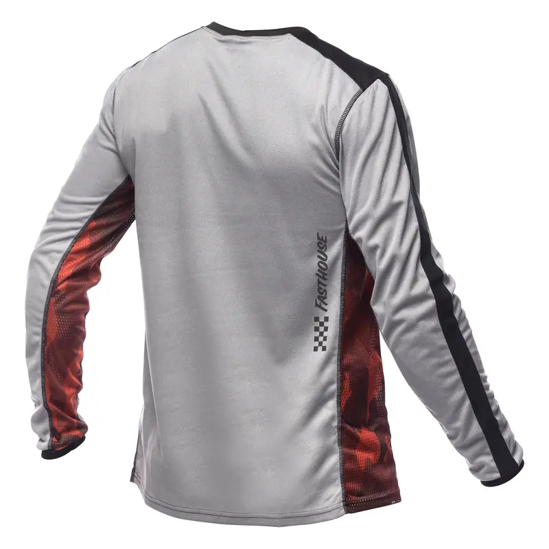 Fasthouse Classic Acadia Long Sleeve Mtb Jersey - Youth - Heather Gray 2