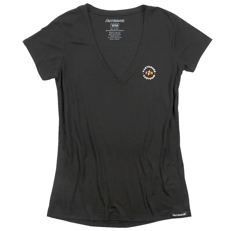 Fasthouse Easy Rider Deep V Tee - Womens - Black 1