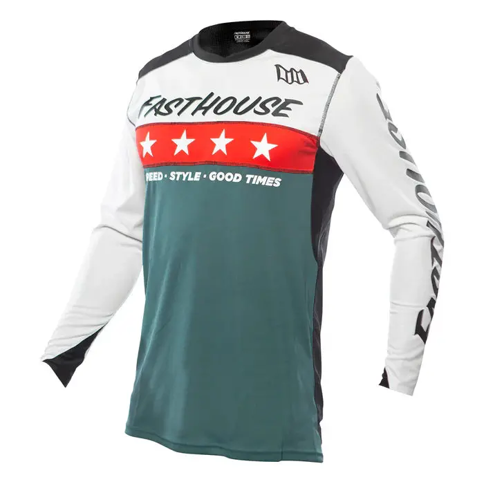 Fasthouse Elrod Astre Jersey - White-Slate 1