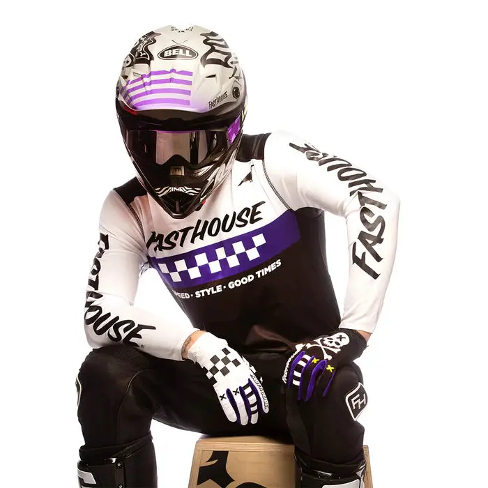 Fasthouse Elrod Jersey - White-Purple 2