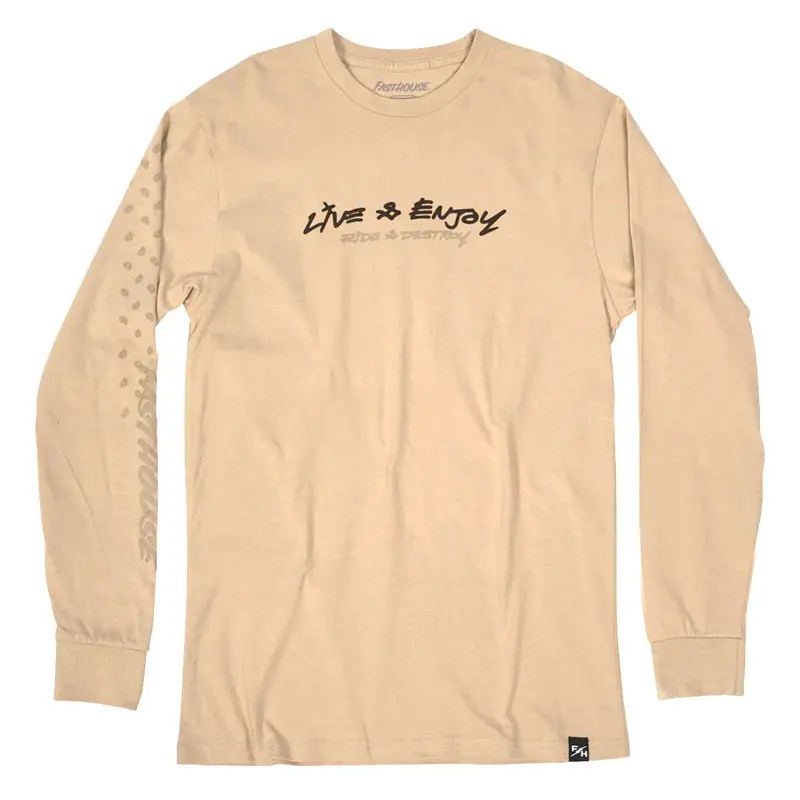 Fasthouse Emil Johansson Live And Enjoy Long Sleeve Tee - Cream 1