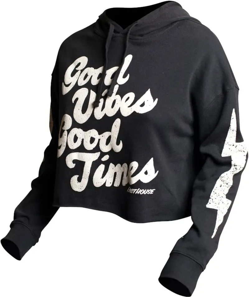 Fasthouse Feelgood Cropped Hoodie - Womens - Black 1