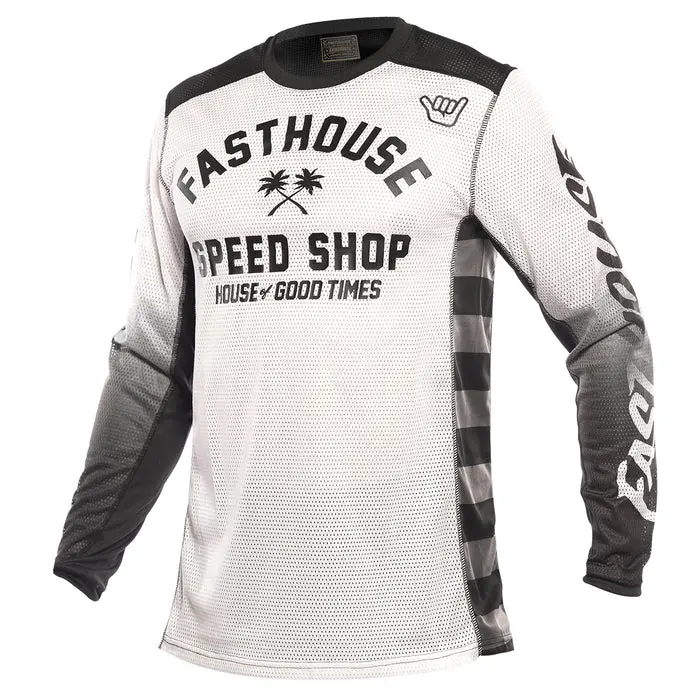 Fasthouse Grindhouse Air Cooled Asher Jersey - White-Black 1