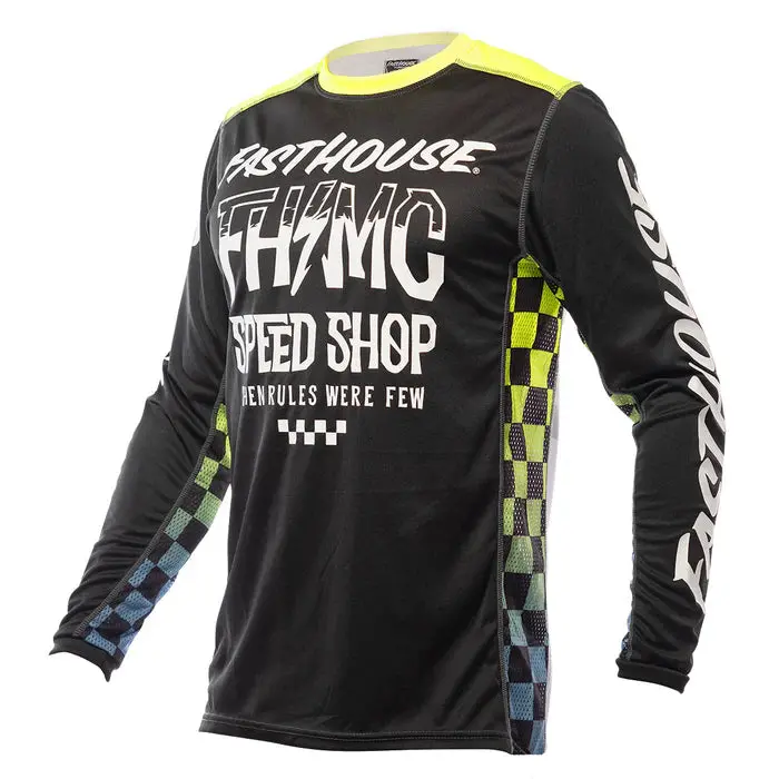 Fasthouse Grindhouse Brute Jersey - Youth - Black-High Viz 1