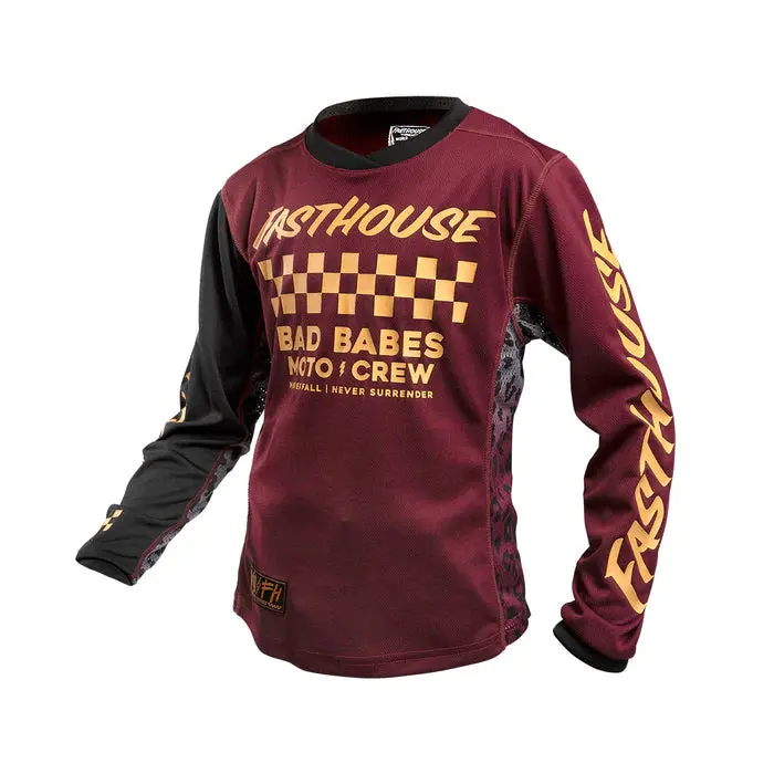 Fasthouse Grindhouse Golden Crew Jersey - Girls - Maroon 1