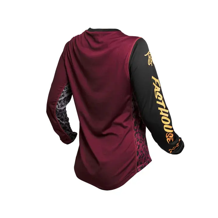 Fasthouse Grindhouse Golden Crew Jersey - Girls - Maroon 2