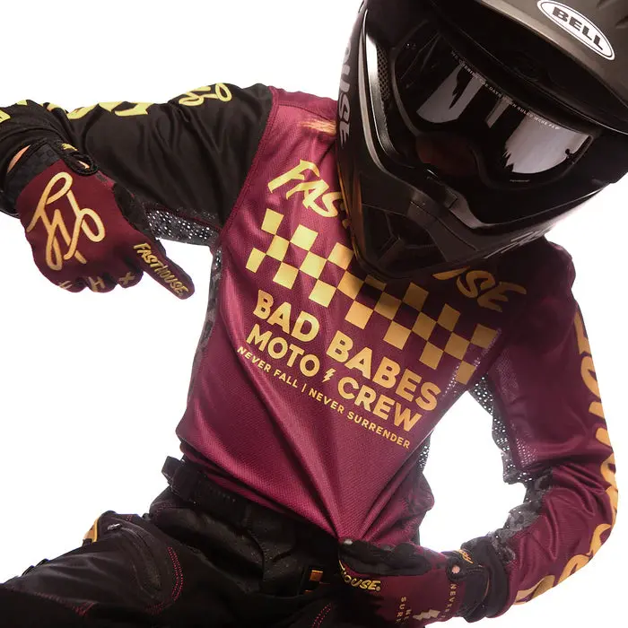 Fasthouse Grindhouse Golden Crew Jersey - Girls - Maroon 3