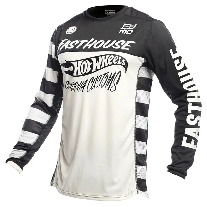 Fasthouse Grindhouse Hot Wheels Jersey - Youth - White-Black 1