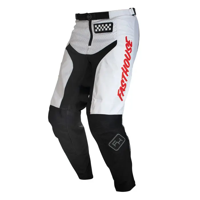 Fasthouse Grindhouse Pant - Youth - White-Red 1