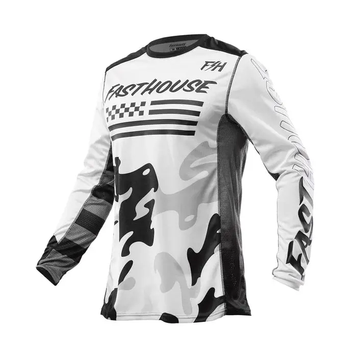 Fasthouse Grindhouse Riot Jersey - Youth - White-Black 1