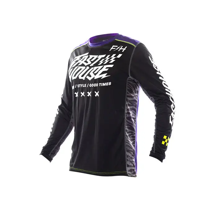 Fasthouse Grindhouse Rufio Jersey - Youth-Black-Purple 1