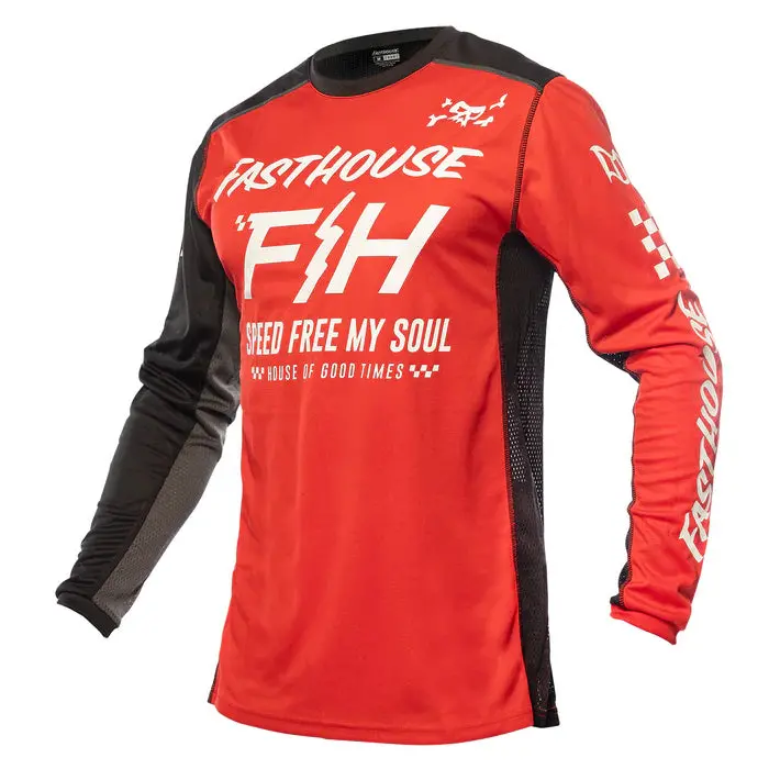 Fasthouse Grindhouse Slammer Jersey - Red-Black 1