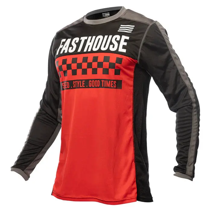 Fasthouse Grindhouse Torino Jersey - Red-Black 1