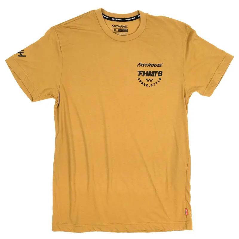 Fasthouse Hierarchy Short Sleeve Tech Tee - Vintage Gold 1