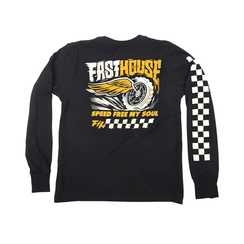 Fasthouse High Roller Long Sleeve Tee - Youth - Black 2