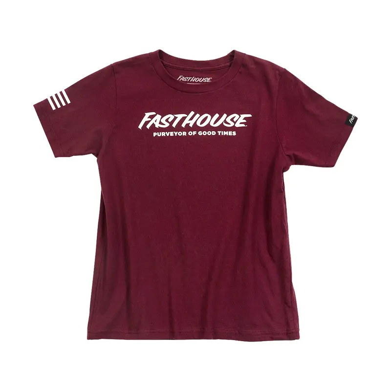 Fasthouse Logo Tee - Youth - Maroon 1