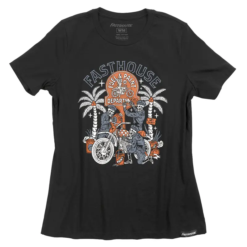 Fasthouse Macabre Tee - Womens - Black Mineral Wash 1