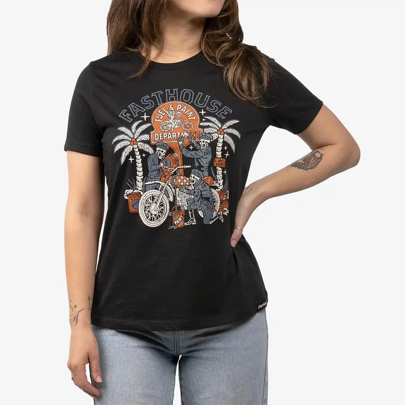 Fasthouse Macabre Tee - Womens - Black Mineral Wash 2