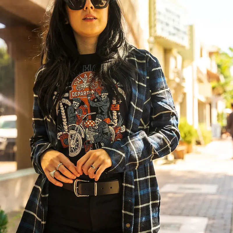 Fasthouse Macabre Tee - Womens - Black Mineral Wash 3