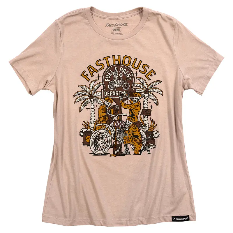 Fasthouse Macabre Tee - Womens - Heather Pink Gravel 1