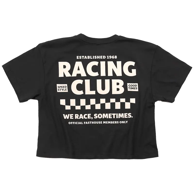 Fasthouse Members Only Crop Tee - Womens - Black 1