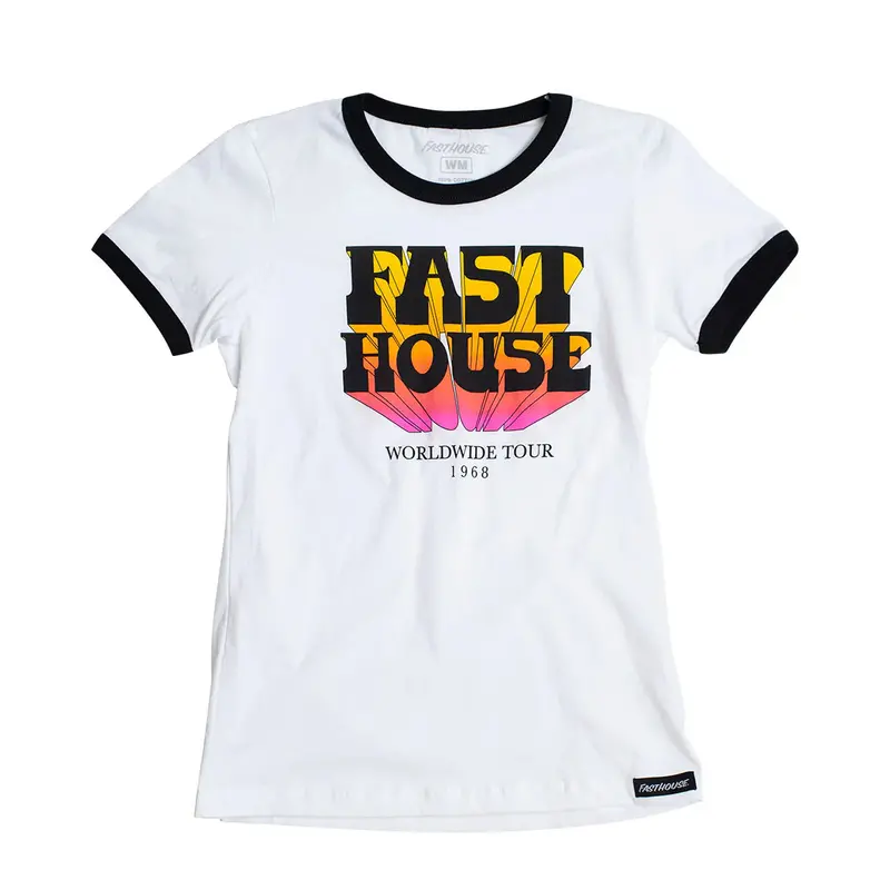 Fasthouse Morrison Ringer Tee - Womens - White-Black 1