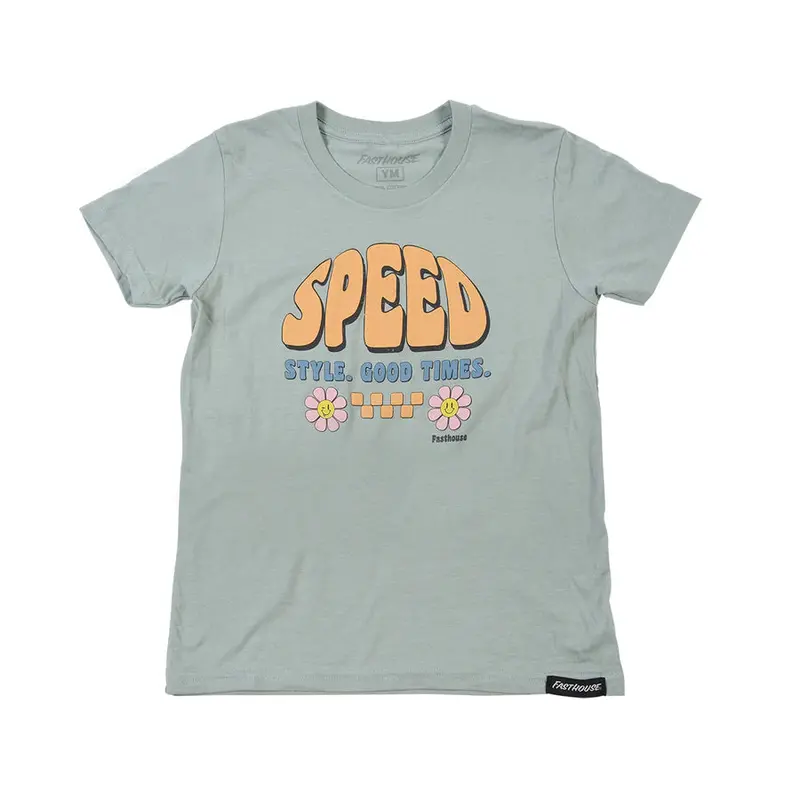 Fasthouse Peachy Keen Tee - Youth - Heather Blue 1