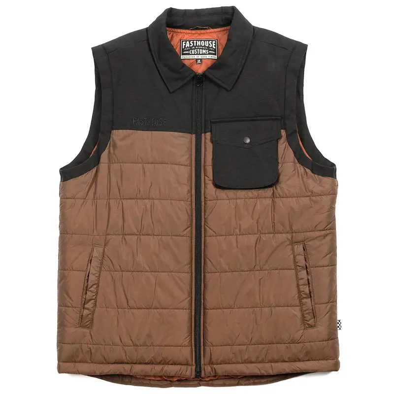 Fasthouse Prospector Puffer Vest - Black-Brown 1