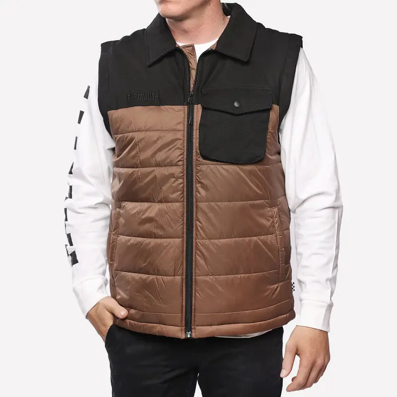 Fasthouse Prospector Puffer Vest - Black-Brown 3