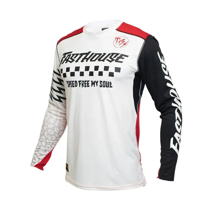Fasthouse Raven Bereman Jersey - Youth - Cream-Red 1