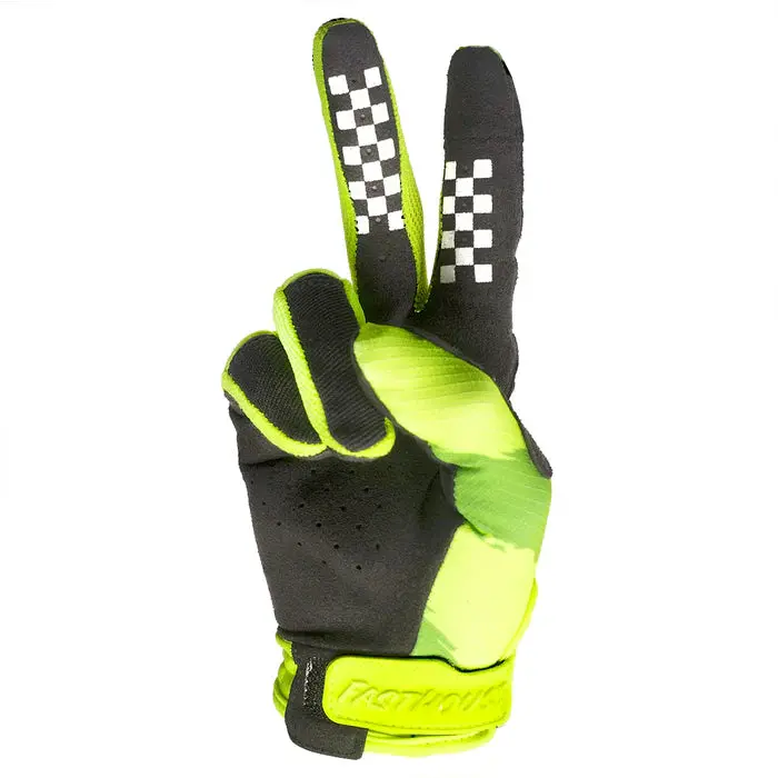 Fasthouse Speed Style Jester Glove - Hi Viz-Black 2