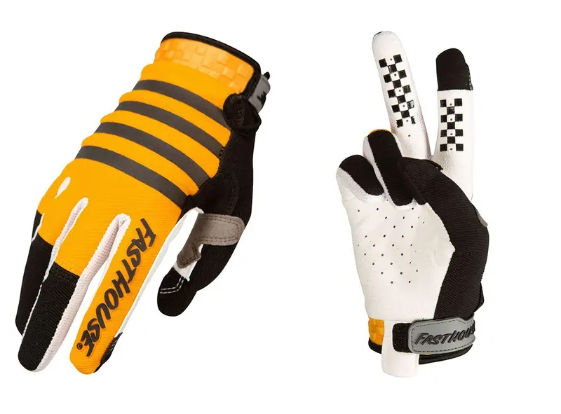 Fasthouse Speed Style Striper Mtb Glove - Yellow-Black 1