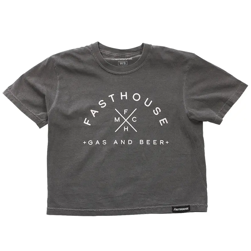 Fasthouse Theory Crop Tee - Womens - Washed Black 1