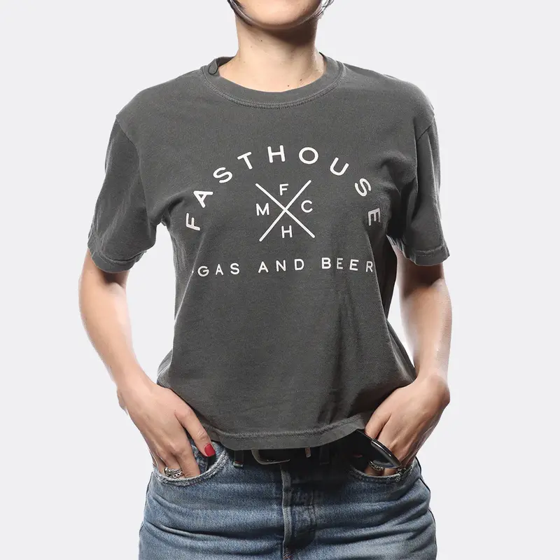 Fasthouse Theory Crop Tee - Womens - Washed Black 2