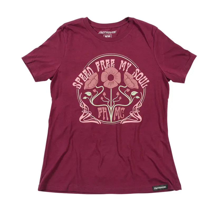 Fasthouse Trinity Tee - Womens - Maroon 1