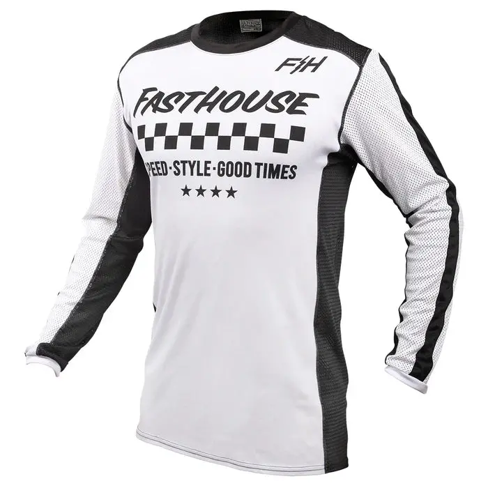 Fasthouse Usa Air Cooled Originals Jersey - White-Black 1