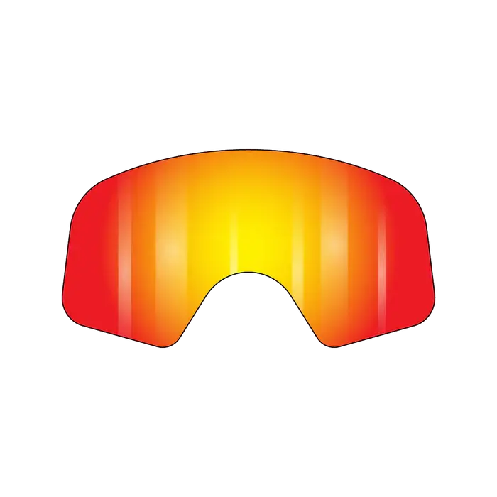 Fasthouse Vonzipper Beefy Spare Lexan Goggle Lens - Clear Chrome Orange 1