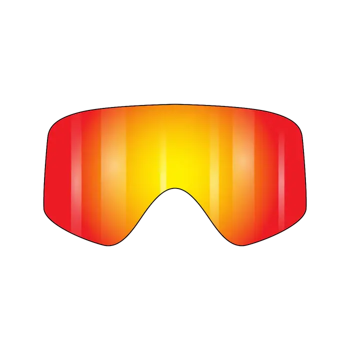 Fasthouse Vonzipper Porkchop Spare Injected Goggle Lens - Clear Chrome Orange 1