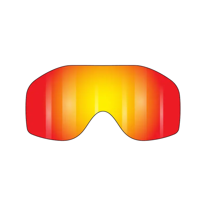 Fasthouse Vonzipper Sizzle Spare Lexan Goggle Lens - Clear Chrome Orange 1