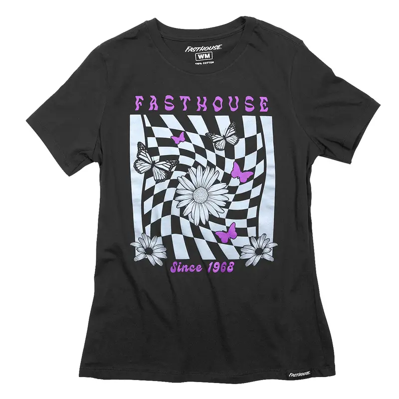Fasthouse Whirl Tee - Womens - Black Mineral Wash 1