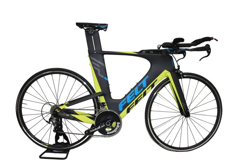 Felt Ia 14 70C Tt Bike - Matt Carbon-Gloss Fluoro Green-Blue - Blem 1