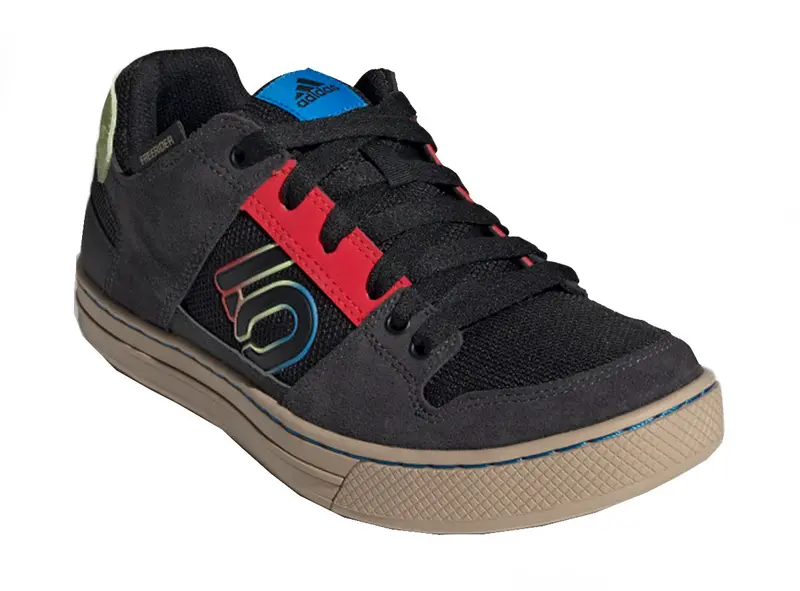 Five Ten Freerider Flat Pedal Shoe - Core Black-Carbon-Pulse Lime - 2022 1