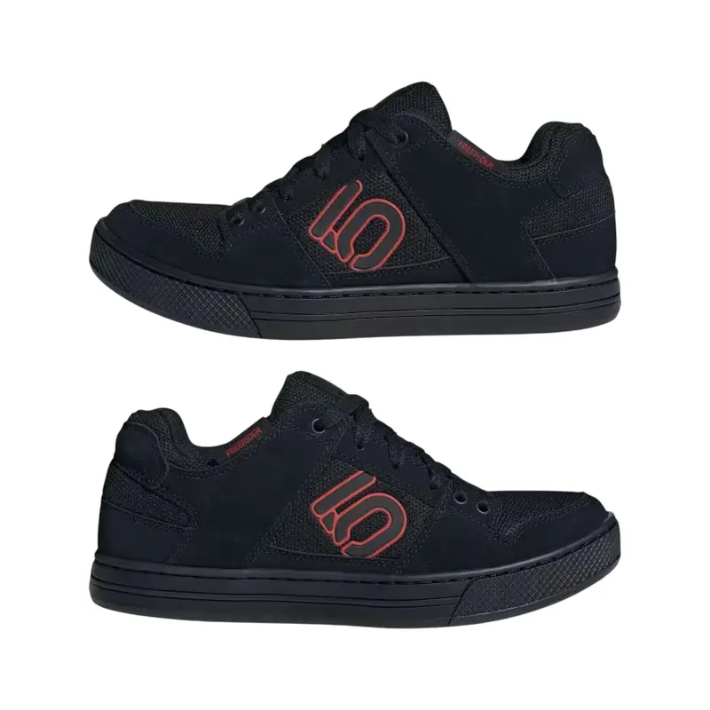 Five Ten Freerider Flat Pedal Shoe - Core Black-Red-Gray Five 2